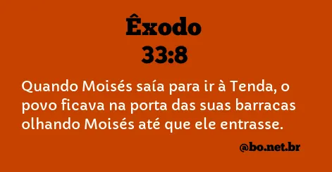 Êxodo 33:8 NTLH