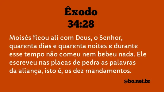 Êxodo 34:28 NTLH