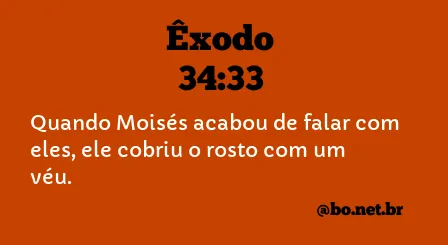 Êxodo 34:33 NTLH