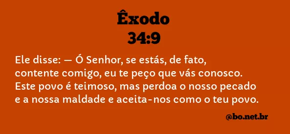Êxodo 34:9 NTLH