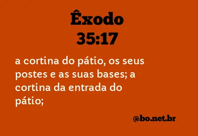 Êxodo 35:17 NTLH