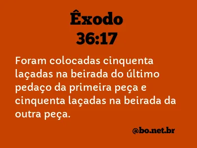 Êxodo 36:17 NTLH