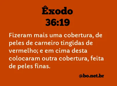 Êxodo 36:19 NTLH