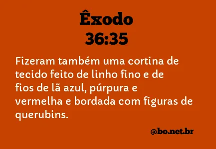 Êxodo 36:35 NTLH