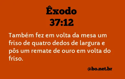 Êxodo 37:12 NTLH