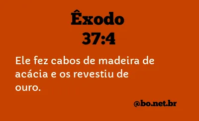 Êxodo 37:4 NTLH