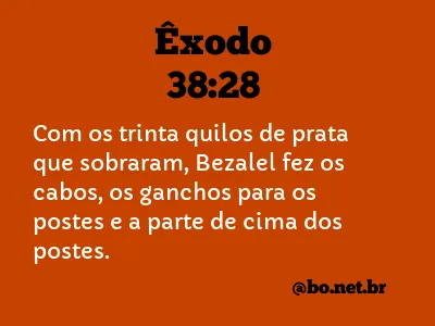 Êxodo 38:28 NTLH