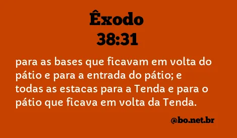 Êxodo 38:31 NTLH