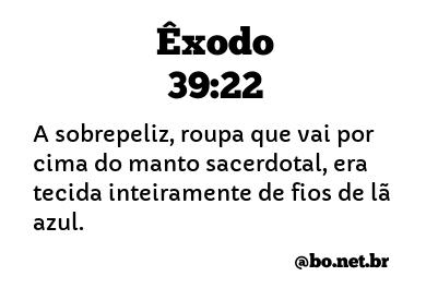 Êxodo 39:22 NTLH