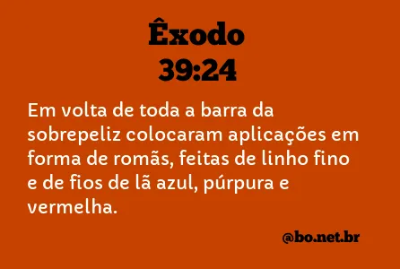 Êxodo 39:24 NTLH