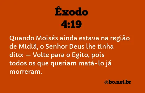 Êxodo 4:19 NTLH