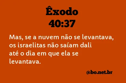 Êxodo 40:37 NTLH