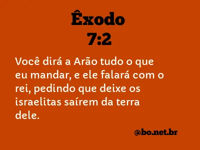 Êxodo 7:2 NTLH