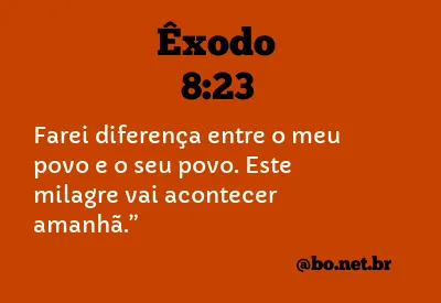 Êxodo 8:23 NTLH