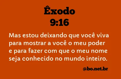 Êxodo 9:16 NTLH