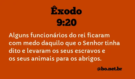 Êxodo 9:20 NTLH