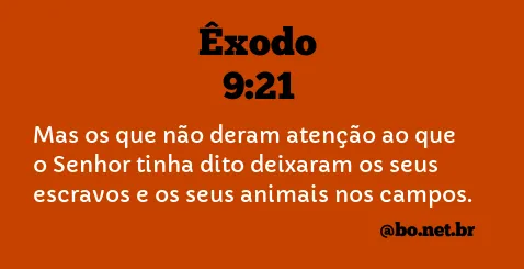 Êxodo 9:21 NTLH