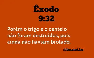 Êxodo 9:32 NTLH