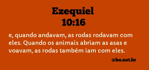 Ezequiel 10:16 NTLH