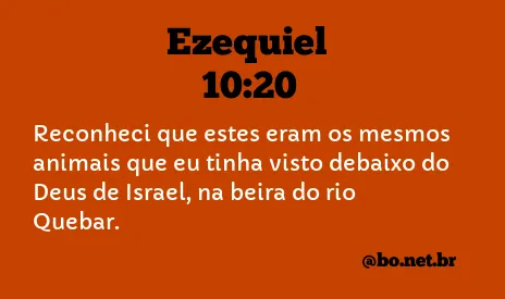 Ezequiel 10:20 NTLH