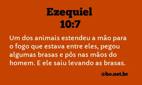 Ezequiel 10:7 NTLH