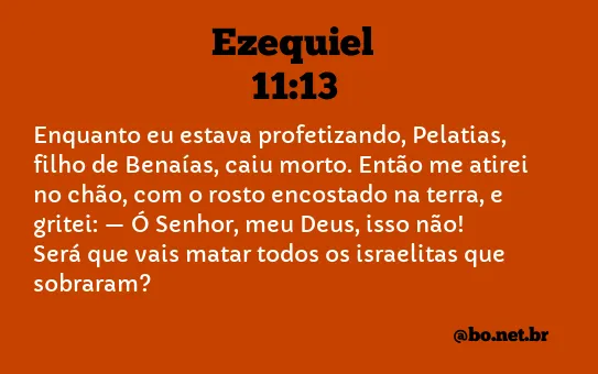 Ezequiel 11:13 NTLH