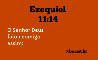 Ezequiel 11:14 NTLH