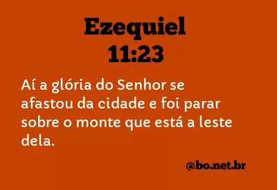 Ezequiel 11:23 NTLH