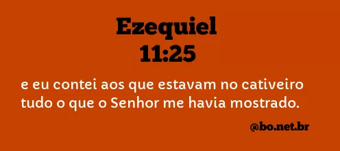 Ezequiel 11:25 NTLH