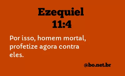 Ezequiel 11:4 NTLH