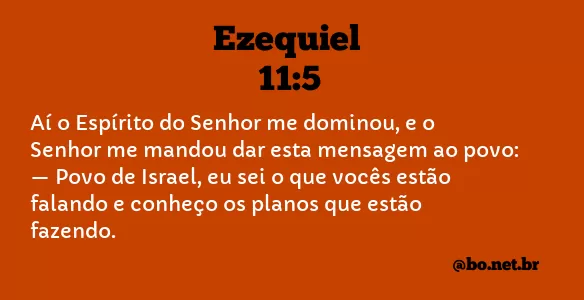 Ezequiel 11:5 NTLH