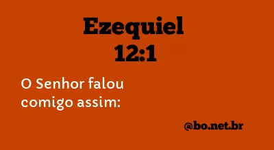 Ezequiel 12:1 NTLH