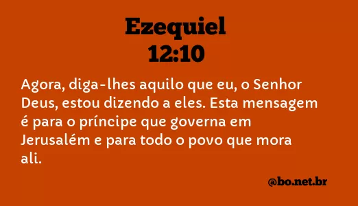 Ezequiel 12:10 NTLH