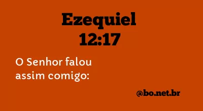 Ezequiel 12:17 NTLH