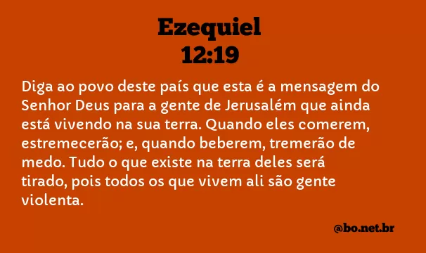 Ezequiel 12:19 NTLH