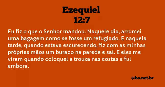 Ezequiel 12:7 NTLH