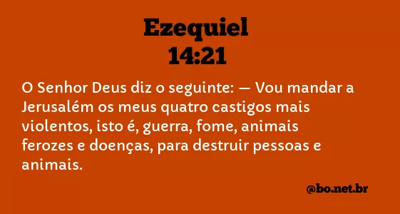 Ezequiel 14:21 NTLH