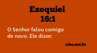 Ezequiel 16:1 NTLH