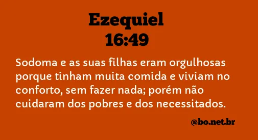 Ezequiel 16:49 NTLH