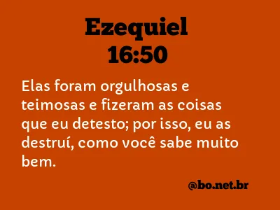 Ezequiel 16:50 NTLH