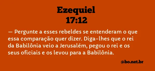 Ezequiel 17:12 NTLH