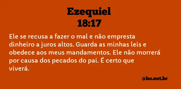 Ezequiel 18:17 NTLH