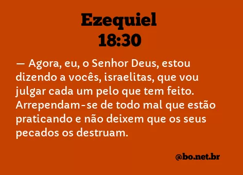 Ezequiel 18:30 NTLH