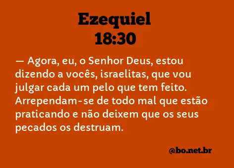 Ezequiel 18:30 NTLH