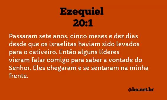 Ezequiel 20:1 NTLH