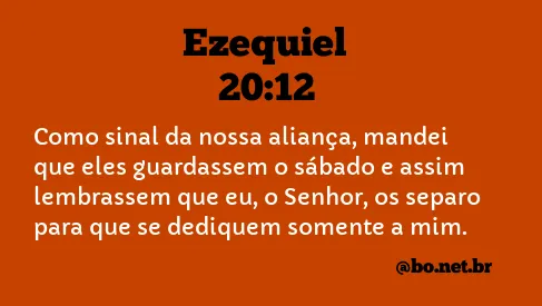 Ezequiel 20:12 NTLH