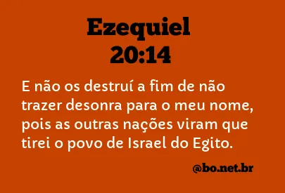 Ezequiel 20:14 NTLH