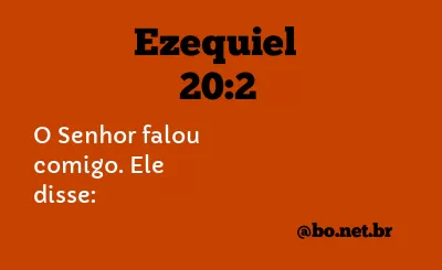 Ezequiel 20:2 NTLH