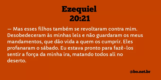 Ezequiel 20:21 NTLH