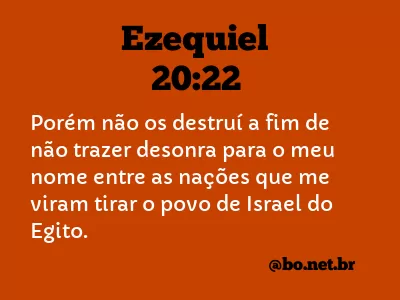 Ezequiel 20:22 NTLH